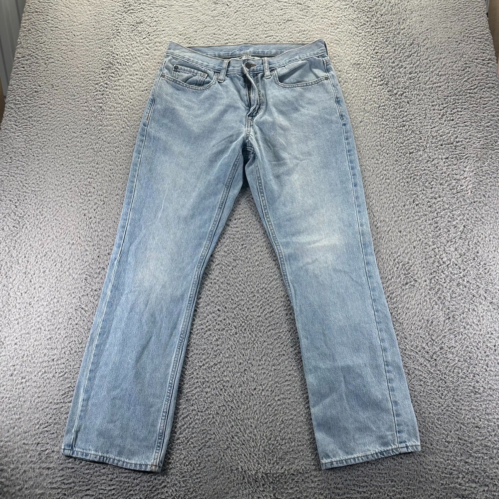 Old Navy Jeans Men's 32x30 Blue Cotton Denim Straight Leg Workwear Faded Stretch